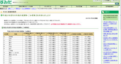 年末年始の資源物 ごみ収集日 墨田区リサイクル清掃地域推進委員ユカコよりお知らせ 墨田区議会議員 坂井ユカコ の 目指すは地域密着マルチ型